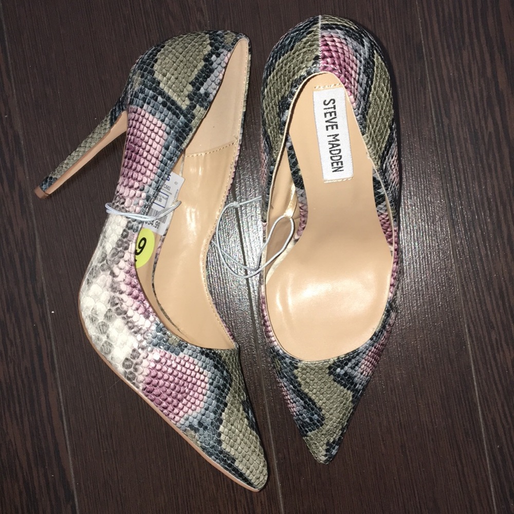 Steve Madden Multi-Color Reptile Stiletto Heels NEW